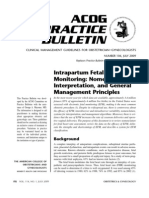 ACOG Practice Bulletin No. 106 Intrapartum Fetal Heart Rate Monitoring