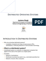 Istributed Perating Ystems: Jyotsna Singh