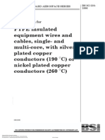 BS 3G 210 PTFE Insulated Equipment Wires & Cables, Single - & Multi-Core, With Silver Plated Copper Conductors (190 °C) or Nickel Plated Copper Conductors (260 °C)