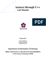 Data Structures Through C++: Lab Manual