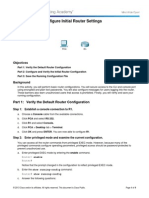  6.4.1.2 Packet Tracer - Configure Initial Router Settings Instructions