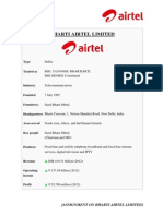 Assignment On Bharti Airtel Ltd.