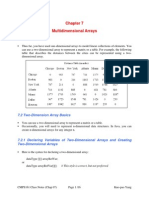 CMPS161ClassNotesChap07 Multidimensional Arrays 