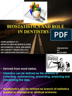 Biostatistics and Role in Dentistry