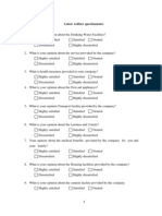 Labor Welfare Questionnaire