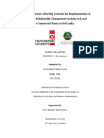 Factors Influencing Towards Successful Implementation of CRM Systems in Local Commercial Banks in Sri Lanka