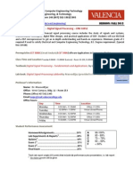 Syllabus EET 4190C - Digital Signal Processing - CRN 16952 - Fall 2012