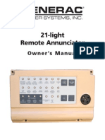 21-Light Remote Annunciator: Owner's Manual