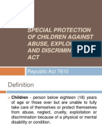 Special Protection of Children Against Abuse, Exploitation 