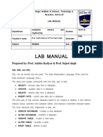 Dbms Lab Manual RGPV