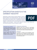 Specification Sheets in Garment Industry