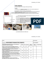 Movement Monotype Printsand Rubric