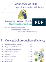 Concept of Production Efficiency: Basic Education of TPM