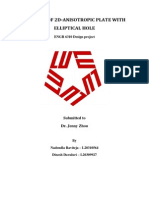 Analysis of 2D-Anisotropic Plate With Elliptical Hole: ENGR 6310 Design Project