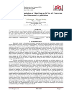 Modelling and Simulation of High Step Up DC To AC Converter For Microsource Application