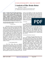 Structural Analysis of Disc Brake Rotor