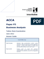 ACCA P3 Tuition Mock June 2012 - ANSWERS Version 4 FINAL at 2nd April 2012