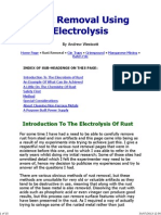 Electrolytic Rust Removal