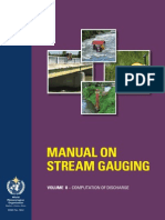 WMO Manual On Stream Gauging - Computation of Discharge 1044 - Vol - II - en