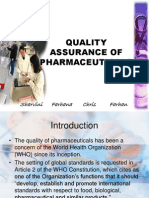 Quality Assurance of Pharmaceuticals: Sharvini Farhana Chris Farhan