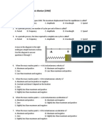 Simple Harmonic Motion Multiple Choice-2013!07!11