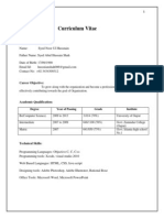 Curriculum Vitae: Personal Detail