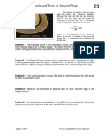 Orbit Speeds and Times For Saturn's Rings