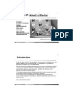 Lecture 07: Adaptive Filtering: Instructor: Dr. Gleb V. Tcheslavski Contact: Gleb@ee - Lamar.edu Office Hours