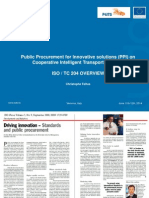 P4ITS - Public Procurement For Innovative Solutions (PPI) On Cooperative Intelligent Transport Systems - IsO TC 204 OVERVIEW