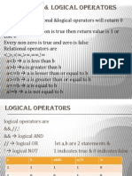 Relational and Logical Operators