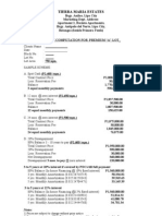 Sample Computation (A & B Lots of 750 SQM.)