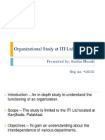 Organizational Study at ITI LTD, Palakkad