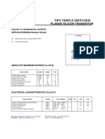 NPN Triple Diffused: S2000Af Planar Silicon Transistor