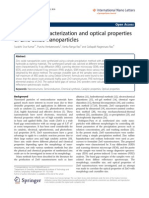 Synthesis, Characterization and Optical Properties of Zinc Oxide Nanoparticles