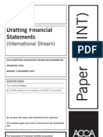 Drafting Financial Statements: (International Stream)