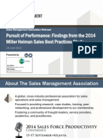 Pursuit of Performance Findings From The 2014 Miller Heiman Sales Best Practices Study