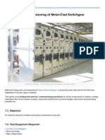 Testing and Commissioning of MetalClad Switchgear