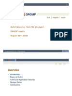 AJAX Security: Here We Go Again OWASP Austin August 29, 2006