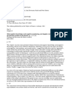 Main 1991 Metacognitive Knowledge Metacognitive Monitoring and Singular Vs Multiple Models of Attachment