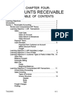 Accounts Receivable: Chapter Four-Table of Contents