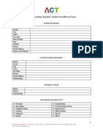 ACT Student Enrollment Form