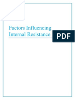 Factors Affecting Internal Resistance 