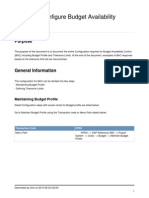 SAP PS - Configure Budget Availability Control: Purpose