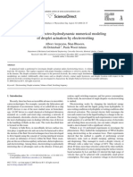 A Coupled Electro-Hydrodynamic Numerical Modeling of Droplet Actuation by Electrowetting