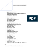 Health-Pharma Asia 2014 Participants