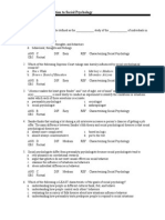 Sample Testbank Questions (PSYB10, Social Psychology 3rd Edition)