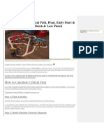 Calculate Critical Path Float ES EF LS LF