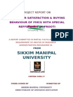 Sikkim Manipal University: Consumer Satisfaction & Buying Behaviour of FMCG With Special Refference To Frooti