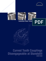 Curved Tooth Couplings Disengageable at Standstill