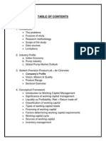 Summer Training Finance Project On WORKING CAPITAL MANAGEMENT